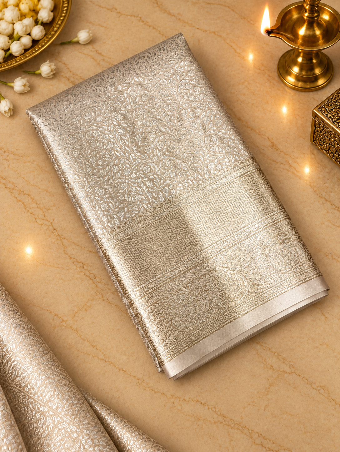 Premium Bridal Semi Kanchipuram Silk Saree - 802368
