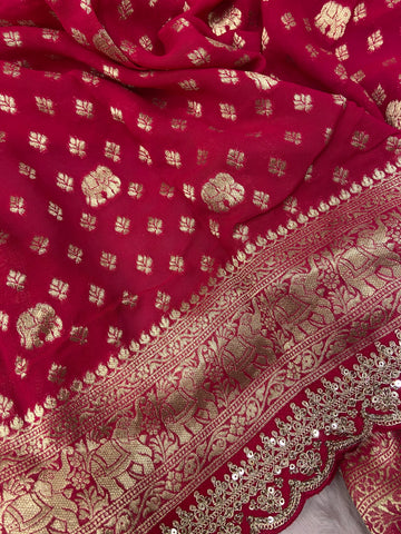 Pure Chinnon Saree