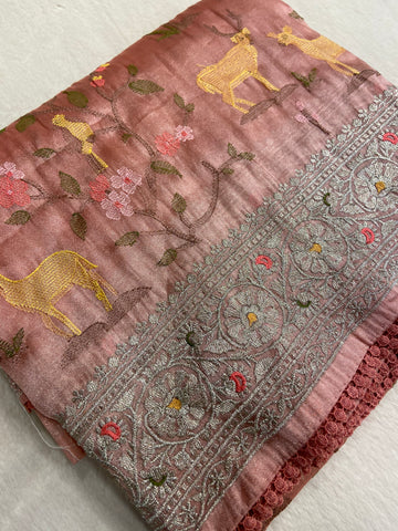 Pure tissue organza saree