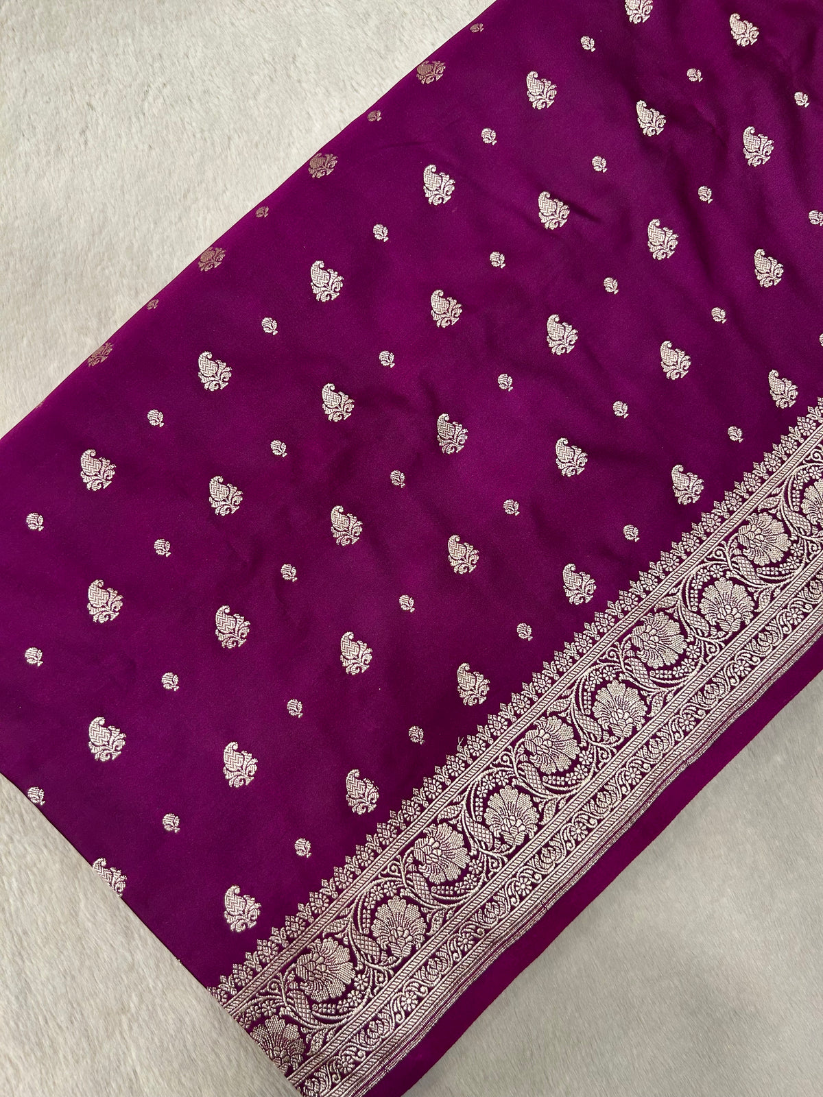 Premium Banarasi Crepe Satin Silk Saree