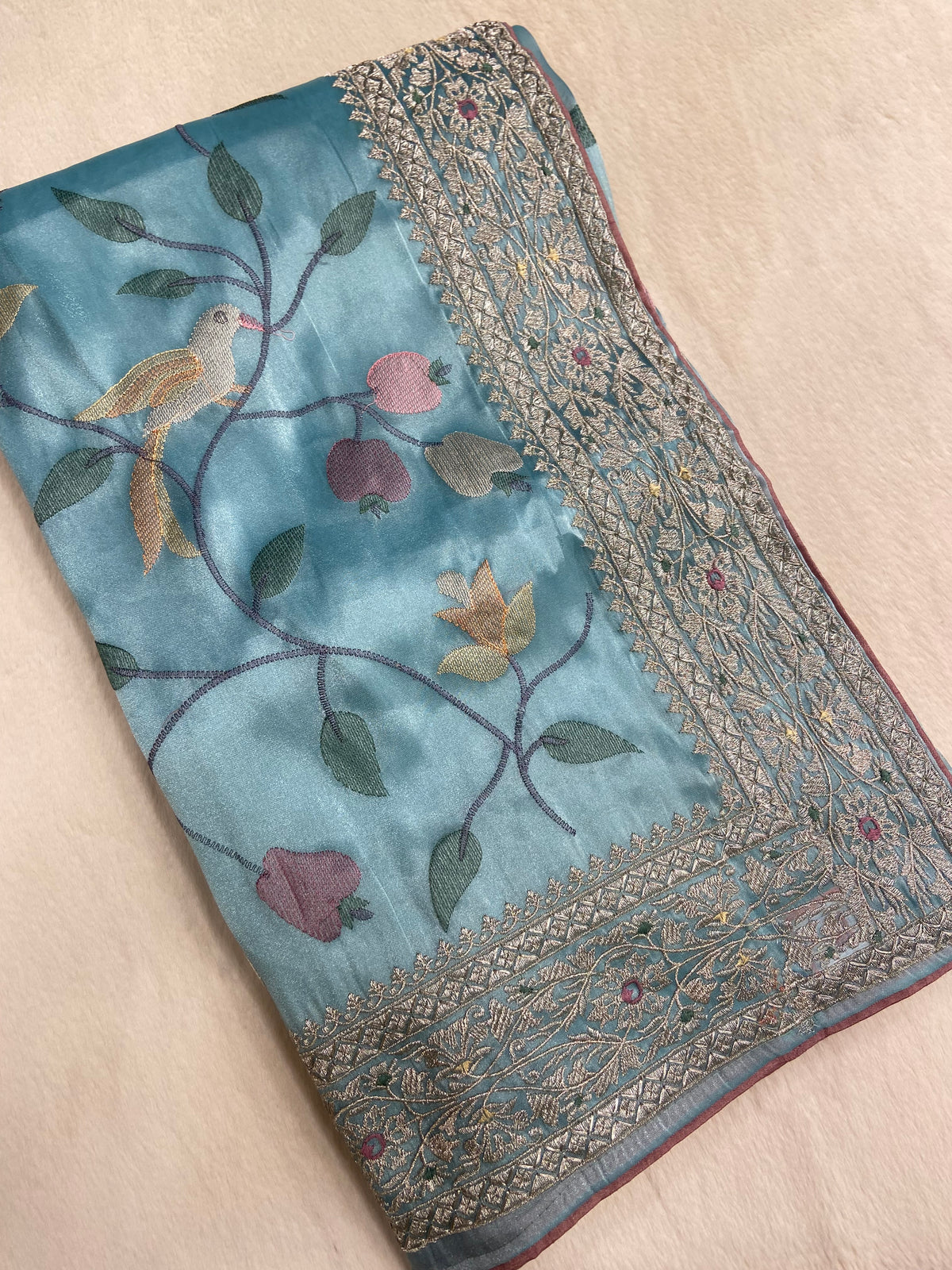 Pure tissue organza saree