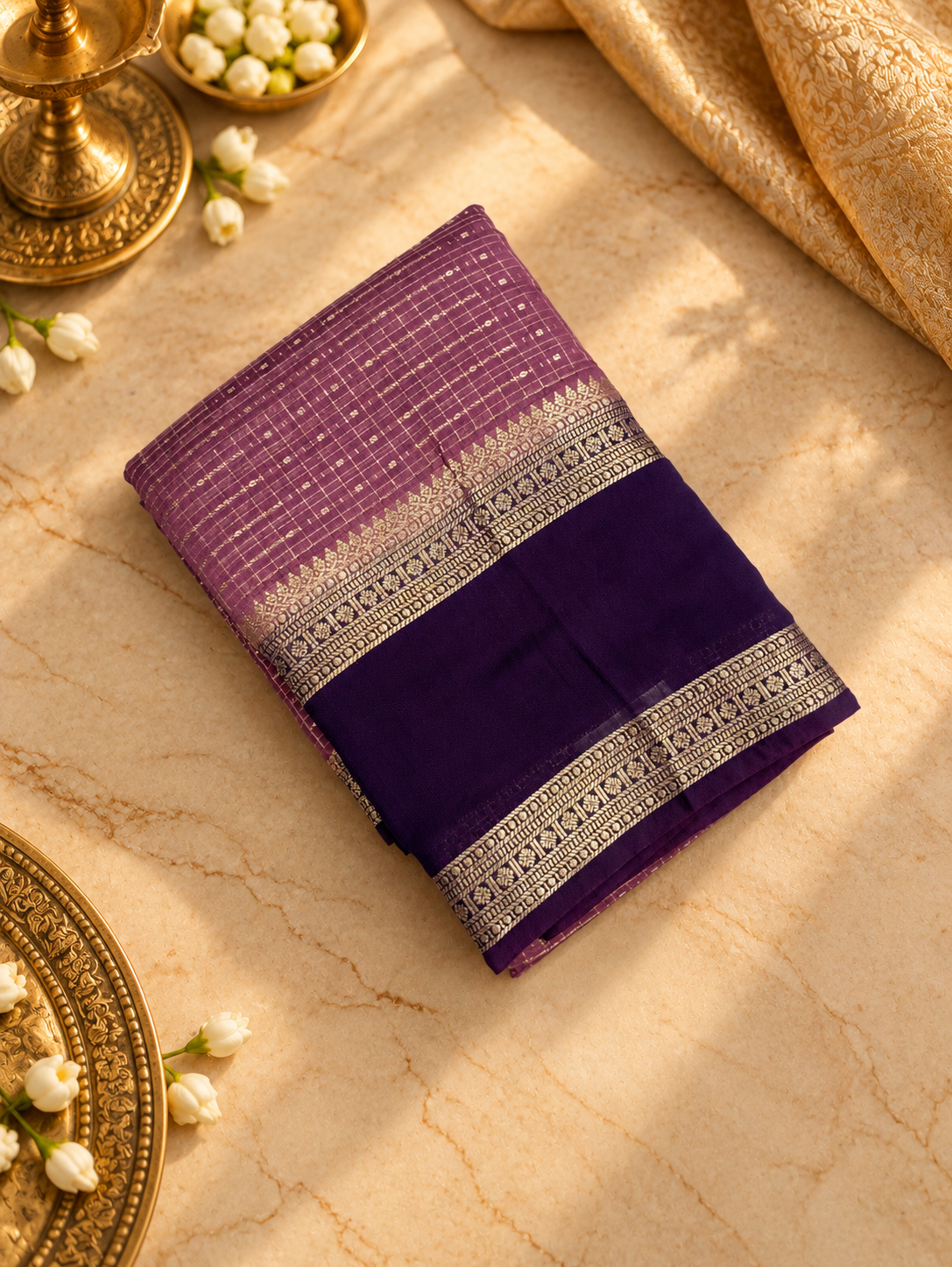 Premium Semi Chanderi Saree - 902438