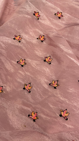 Pure Paper Crush Organza Saree