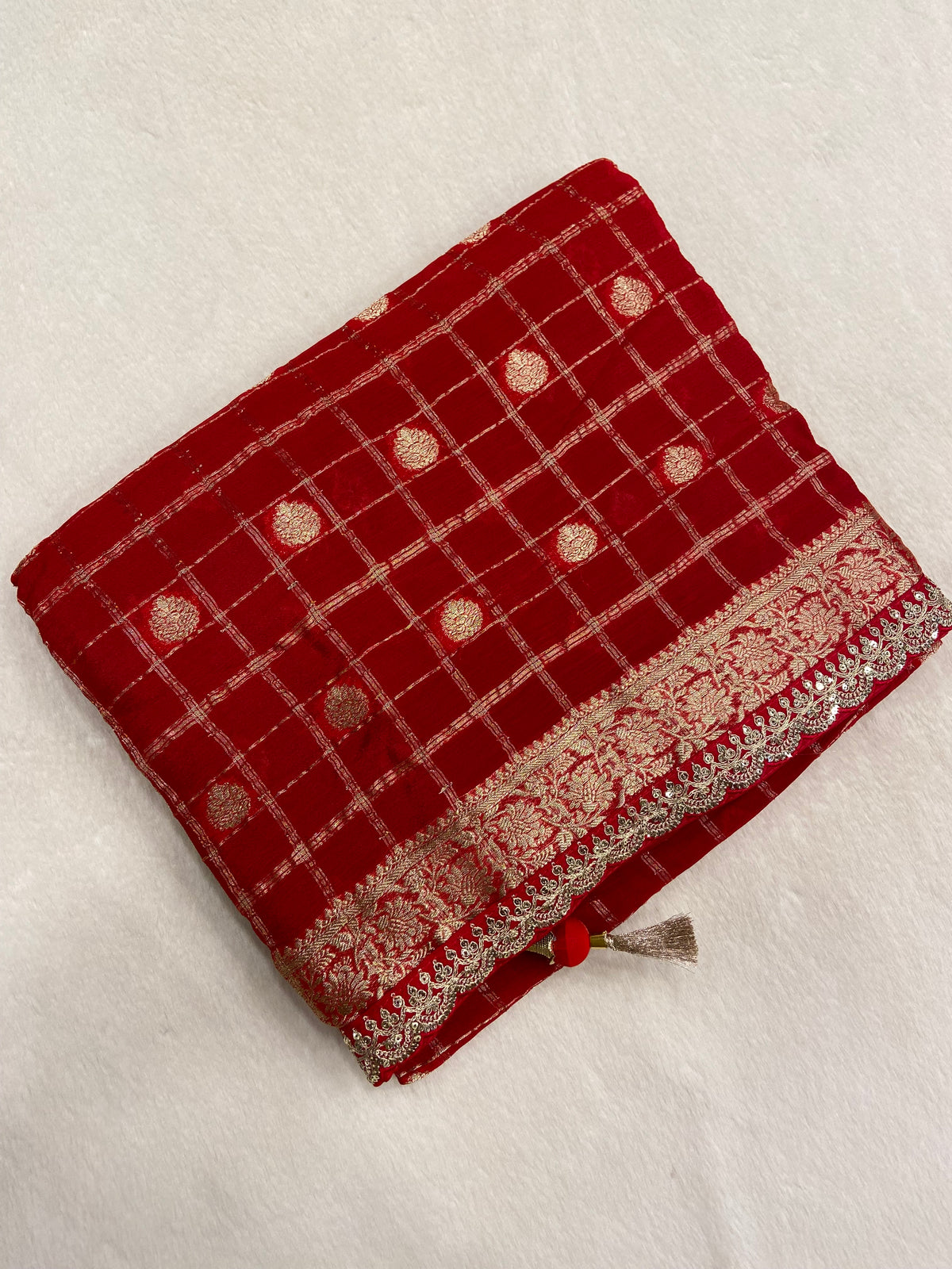 Pure Chinnon Saree❤️