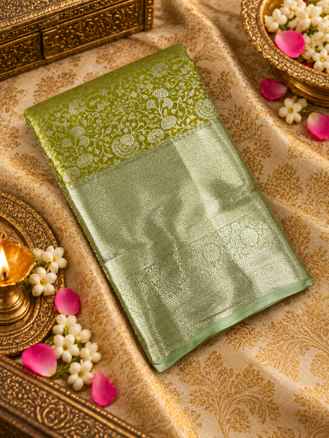 Premium Bridal Semi Kanchipuram Silk Saree - 901998
