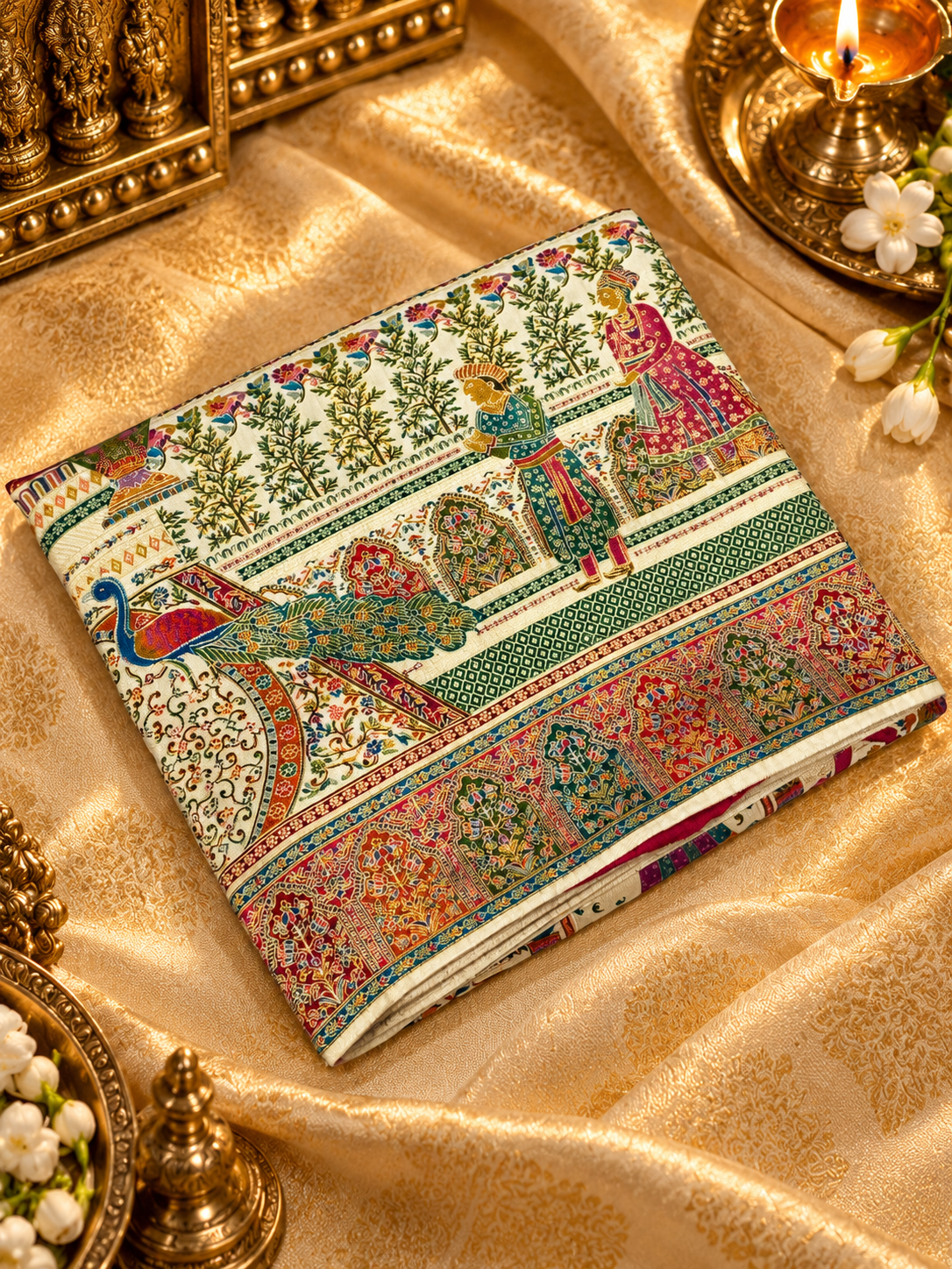 Premium Pashmina Silk Saree - 902831