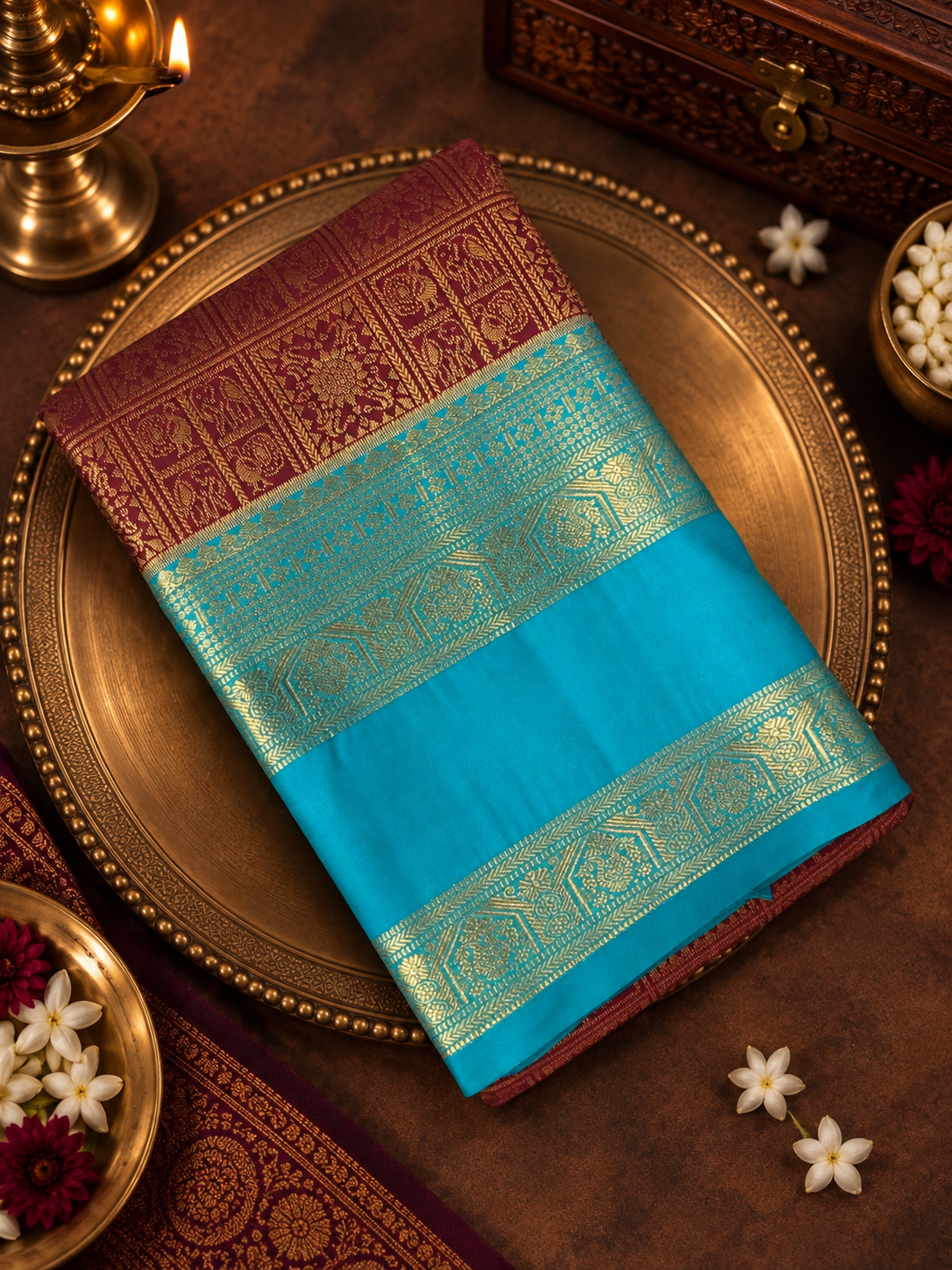 Premium Semi Kanchipuram Silk Saree - RF1146