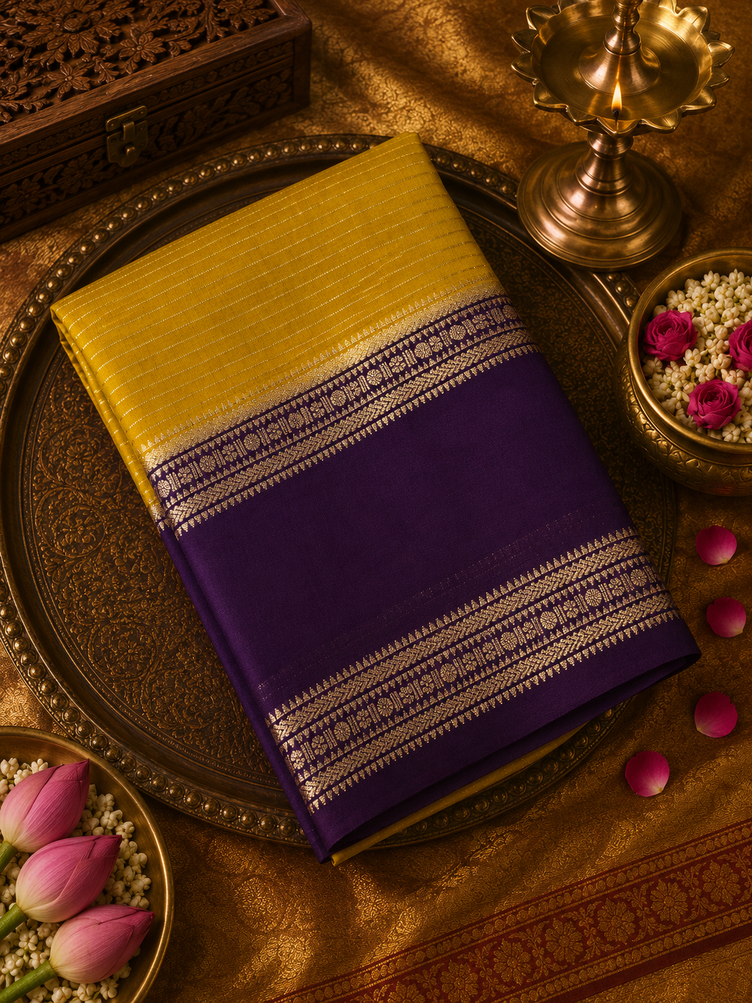 Premium Chanderi Silk Saree (dark)