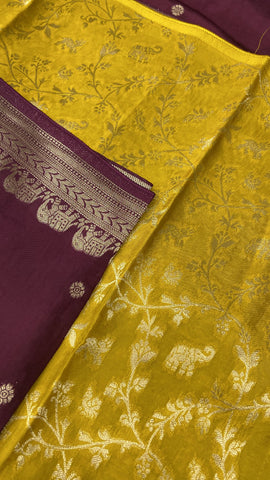 Premium Crepe Satin Silk Saree (Wine)