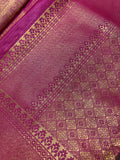 Premium quality semi tissue kanjeevaram silk saree- 902695 Reddish pink