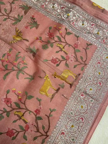 Pure tissue organza saree