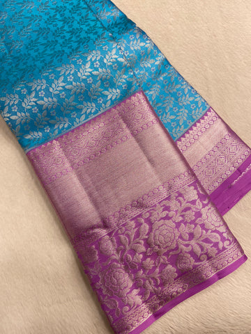 Pure 1G zari handloom Kanjeevaram silk mark certified saree