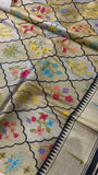Premium Quality Tissue crepe silk in Paithani - 902691