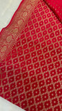 Pure crepe khaddi Banarasi saree- Silk mark certified