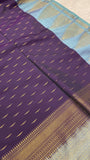 Premium Mini Kanchi Soft Silk Saree Dark 💜