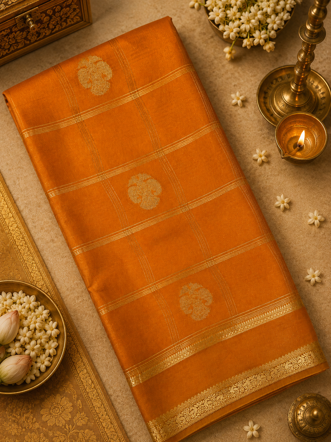 Pure Mix Mysore Crepe Silk Saree
