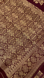Premium Crepe Georgette Saree (wine)