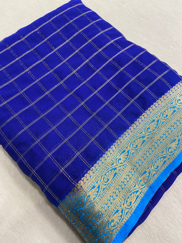 Premium Crepe Semi Chiffon Mysore Silk Saree