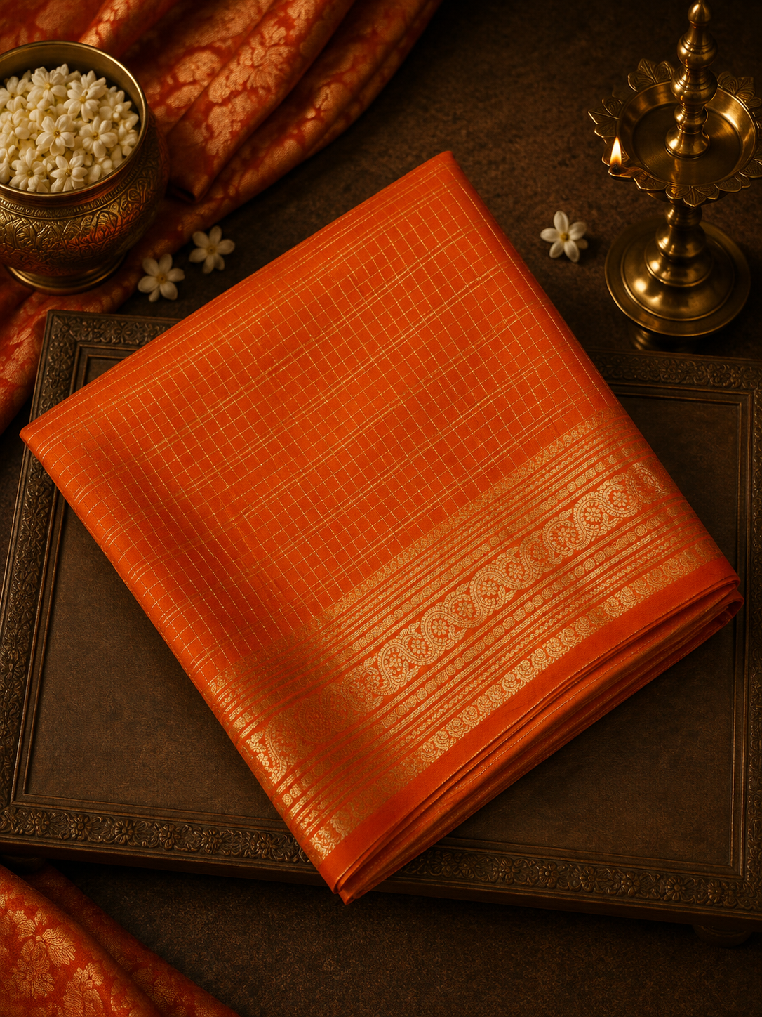 Pure Mix Mysore Crepe Silk Saree