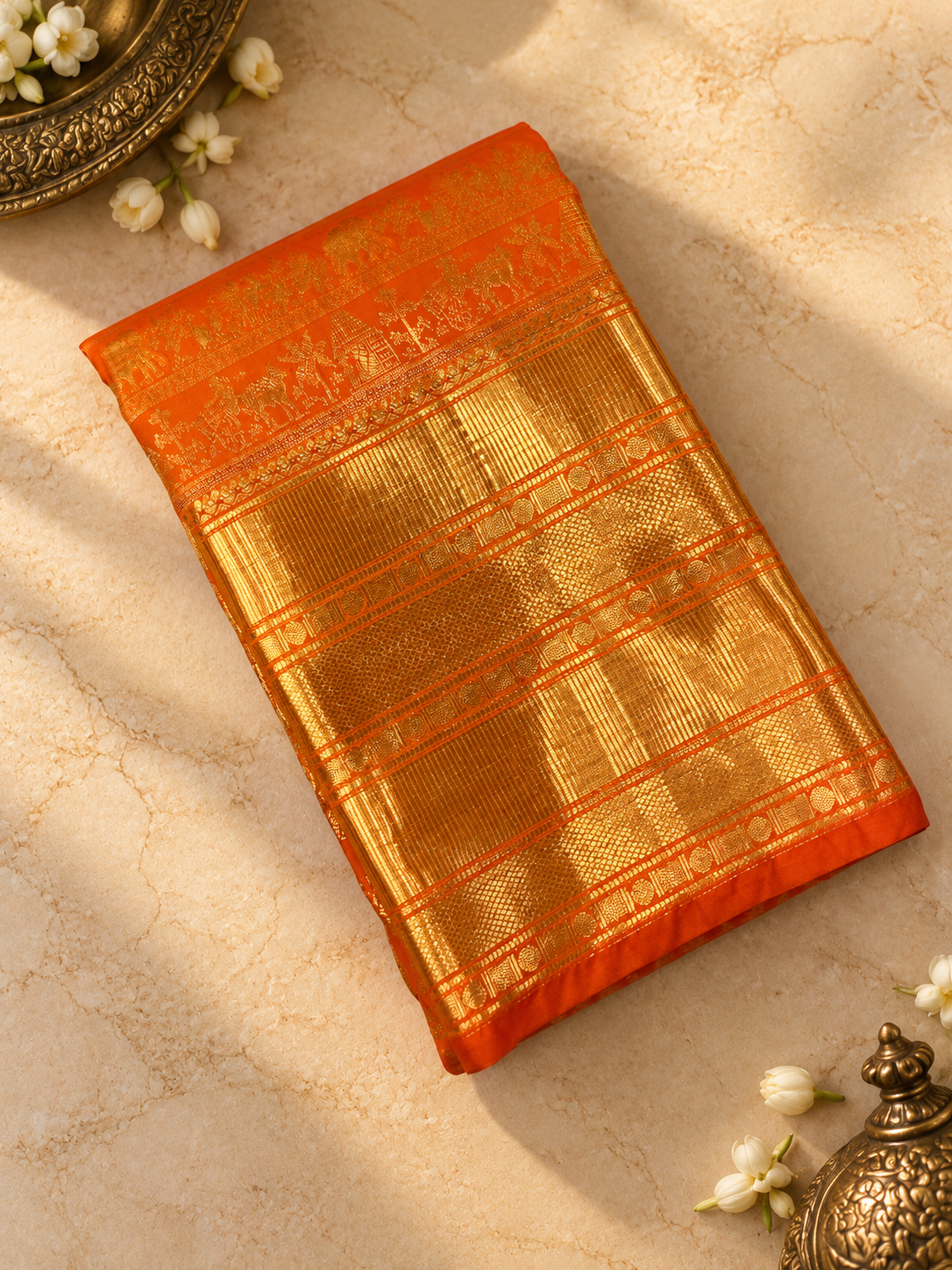 Premium Bridal Semi Kanchipuram Silk Saree - 902785