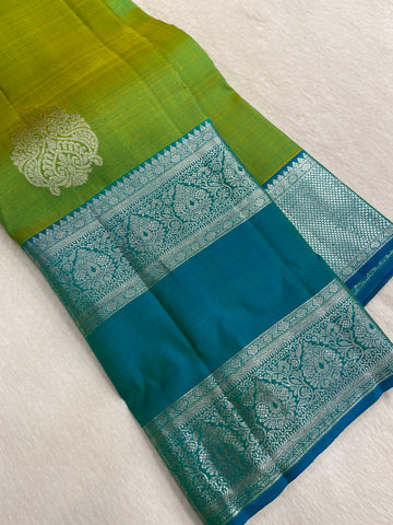 Pure 1G zari handloom Kanjeevaram silk mark certified saree