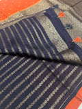 Premium crepe Tussar saree