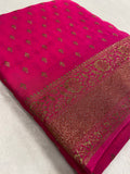 Premium Banarasi Crepe Khaddi Georgette Saree