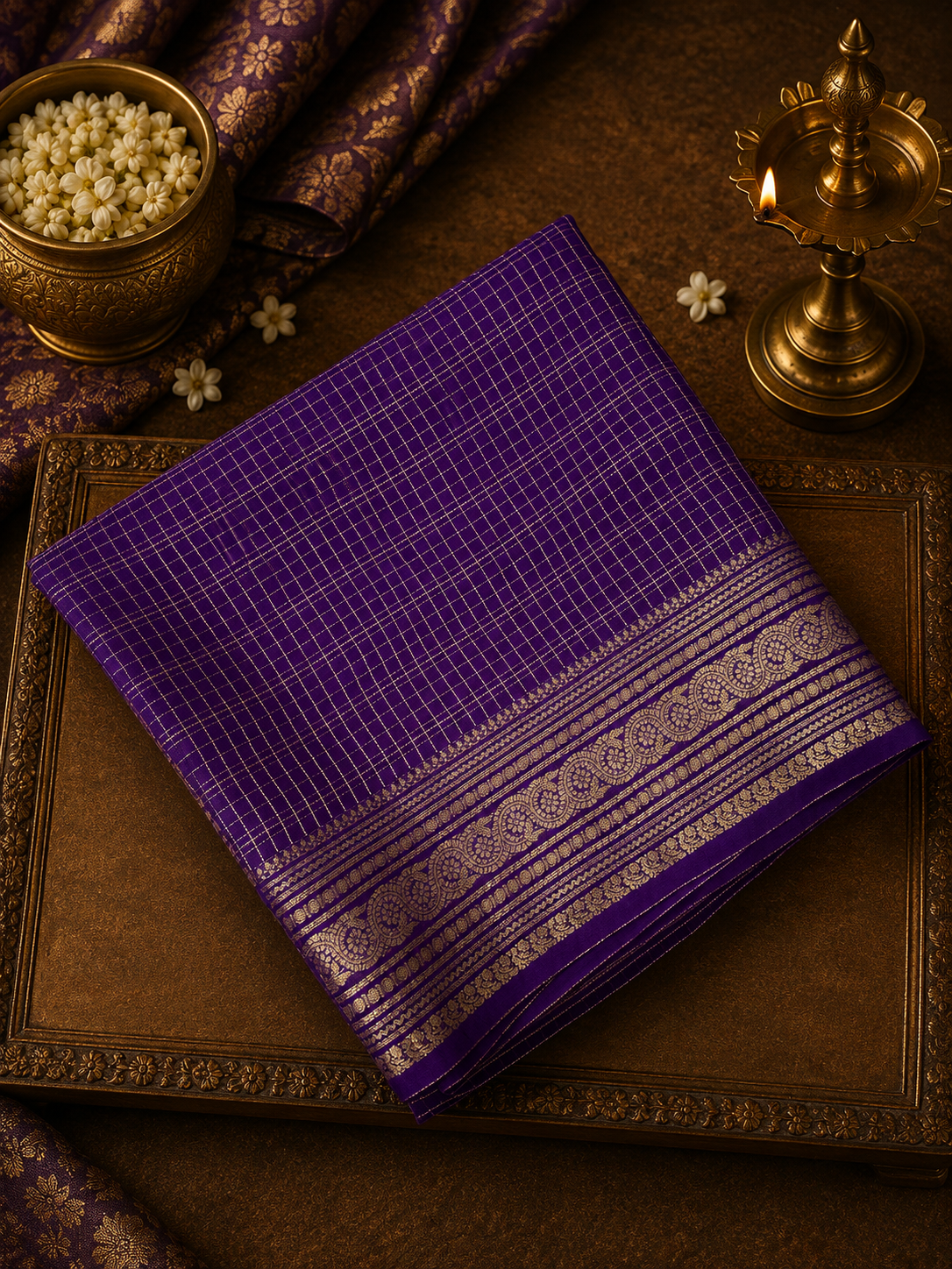 Pure Mix Mysore Crepe Silk Saree💜