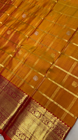 Pure 1G zari handloom Kanjeevaram silk mark certified saree