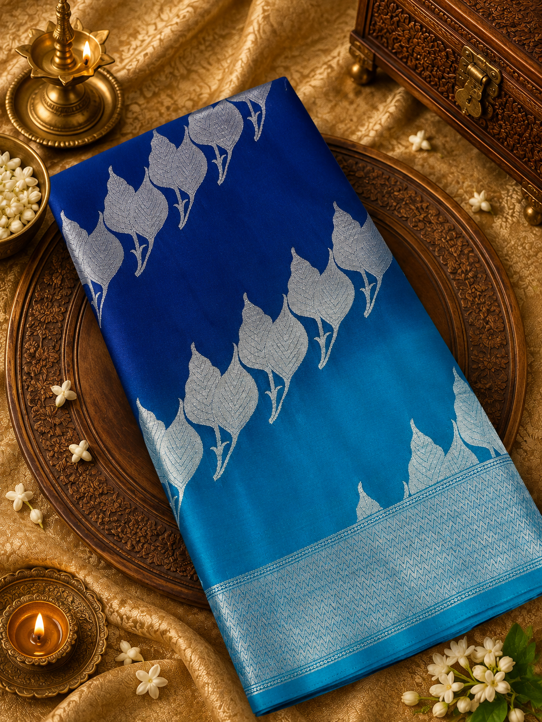 Premium Khaddi Georgette Saree Dual Tone