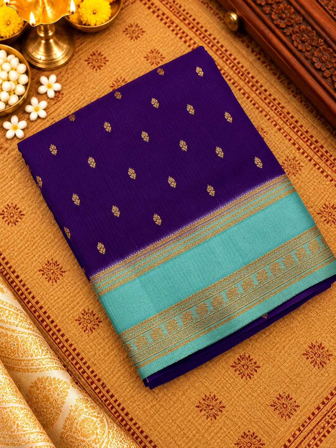 Premium Wrinkle Chiffon Saree - 902993