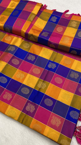 Premium mini Kanchi silk saree💙