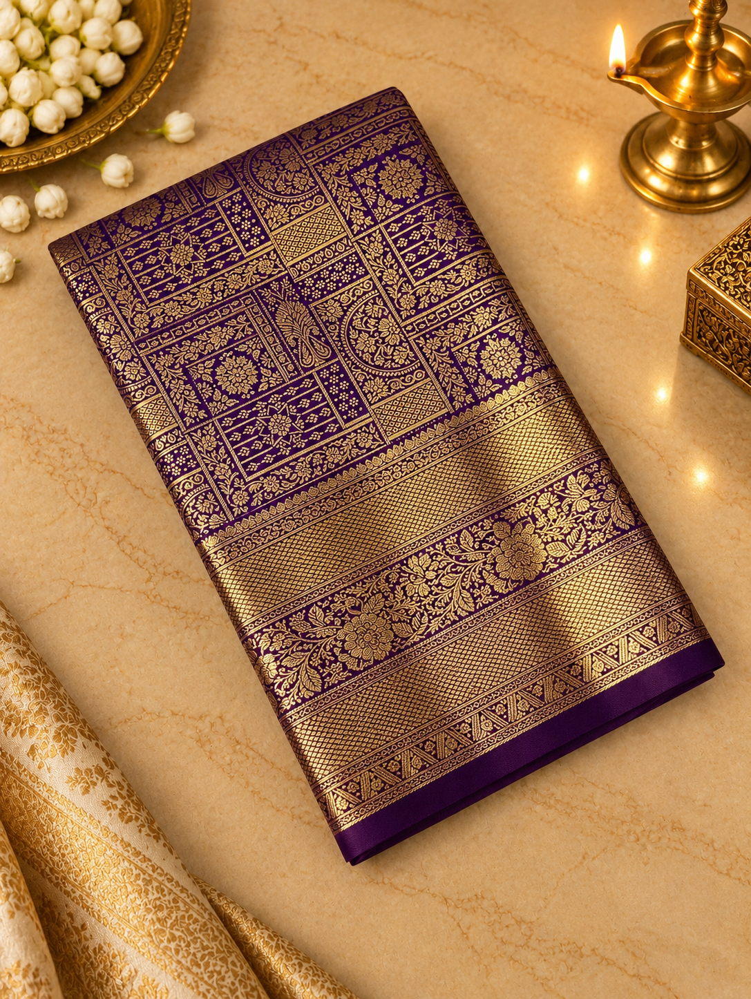 Premium Bridal Semi Kanchipuram Silk Saree - 901999