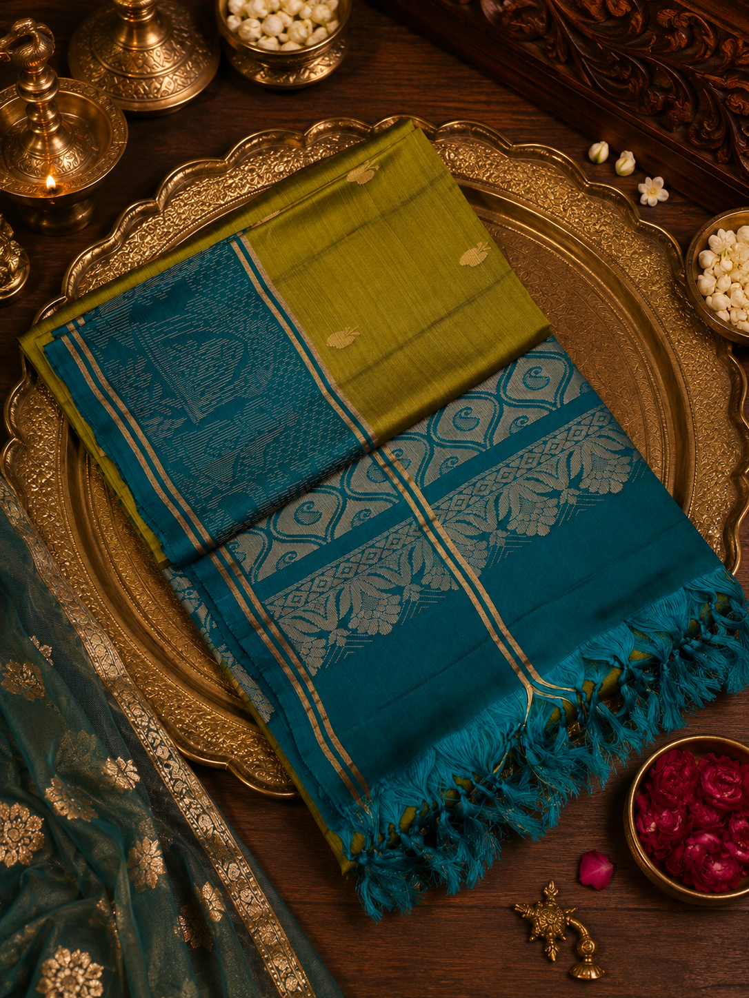 Pure Kanjeevaram Soft Silk Saree