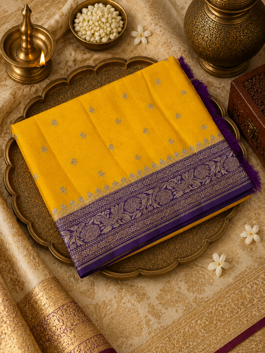 Pure Crepe Banarasi Silk Saree