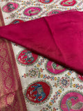Premium Banarasi Crepe Kalamkari Saree