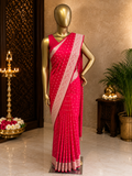 Pure Mix Crepe Satin Silk Saree