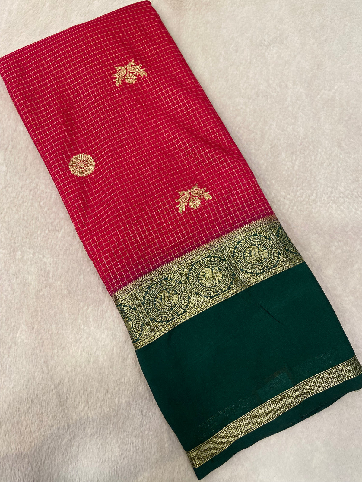 Premium Semi Mysore Crepe Silk Saree