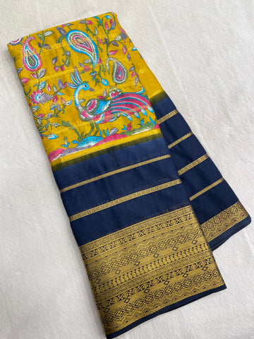 Premium Printed Semi Crepe Mysore Silk Saree