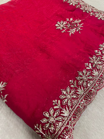 Chinnon Saree With Work