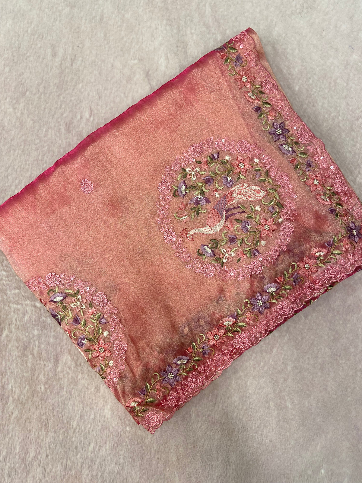 Pure Soft Tissue Organza Saree 💗