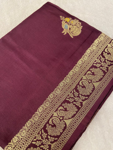 Premium Crepe Satin Silk Saree