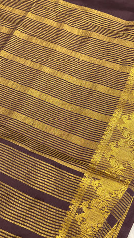 Premium Semi Crepe Mysore Silk Saree With Double Blouse