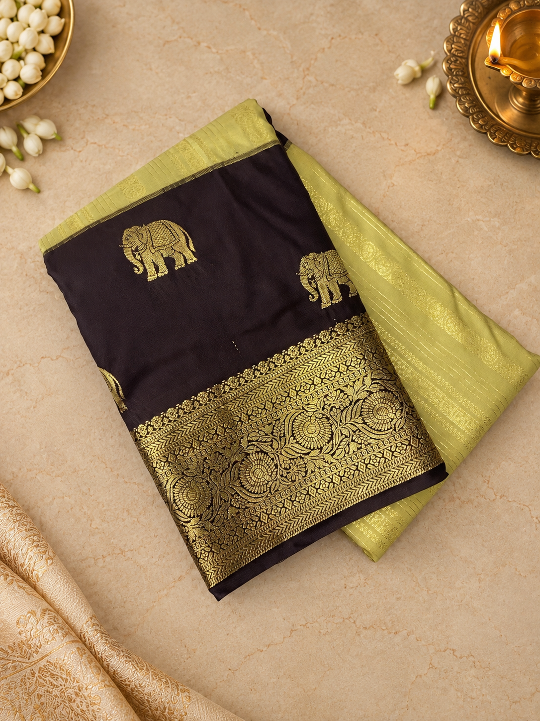 Premium Bridal Semi Kanchipuram Silk Saree -902334