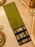 Pure 1G gold zari handloom Kanjeevaram Silk Saree- Silk mark certified- PS2385