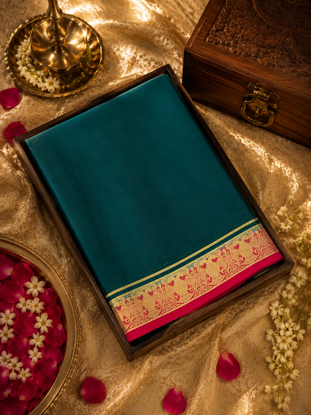 Premium Semi Mysore Crepe Silk Saree
