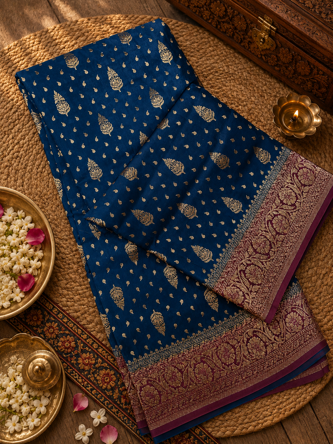 Pure mix crepe silk saree