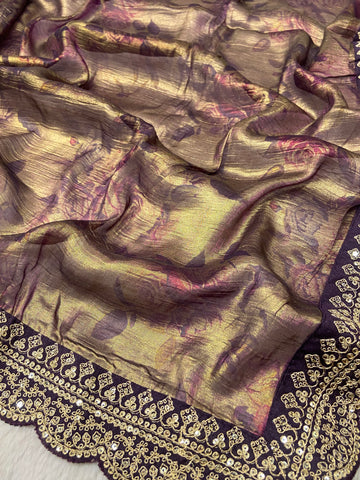 Premium Crush Organza Saree