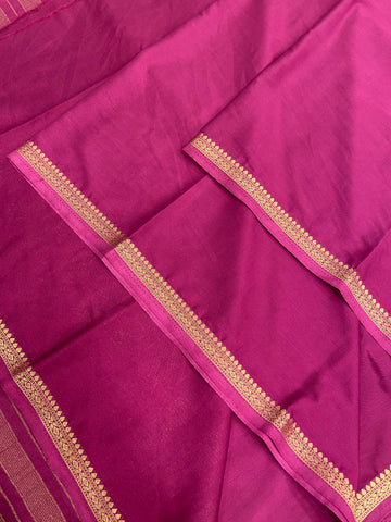 Premium Semi Crepe Mysore Silk Saree With Double Blouse