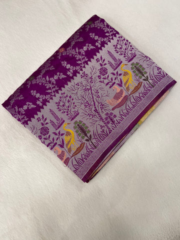 Premium Semi Mashru Silk Saree💜